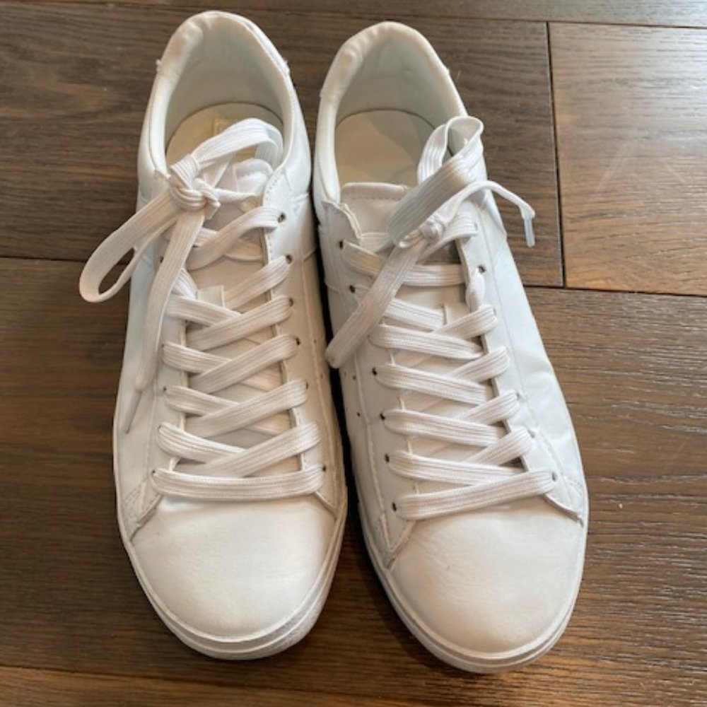 PONY white leather sneakers